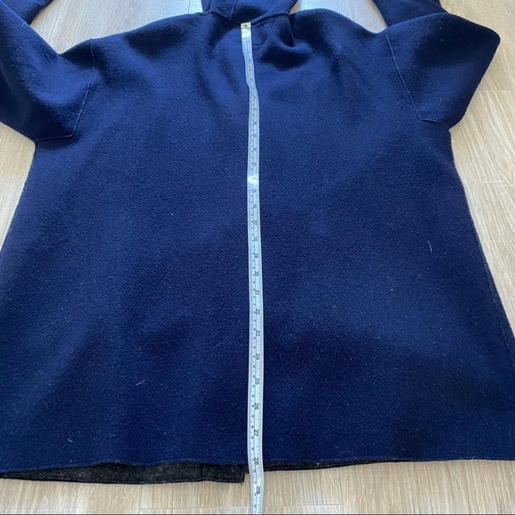 Lauren Ralph Lauren Navy Wool Hooded Jacker Coat Sz PL - Picture 6 of 7